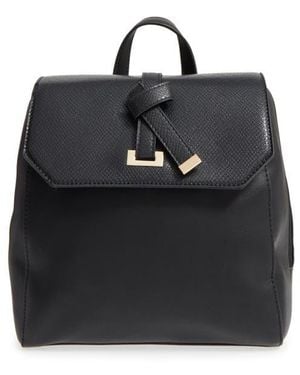 BP. Faux Leather Backpack - Black