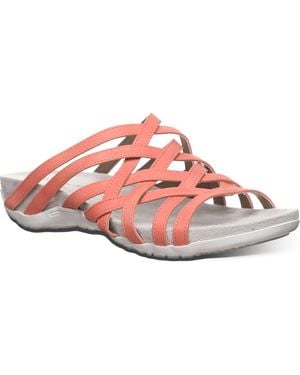 BEARPAW Zinnia Faux Leather Slide Sandal - Pink