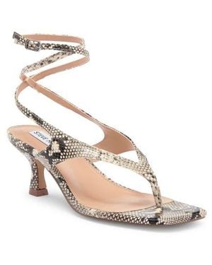 Steve Madden Rayger Ankle Strap Heel Sandal - Natural