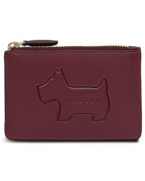 Radley Hadley Lane Leather Card Case - Purple