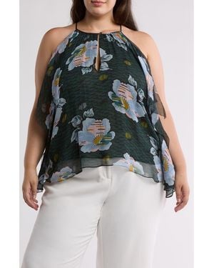 Joie Romee Floral Silk Chiffon Top - Blue