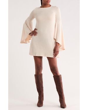 Go Couture Flare Sleeve Minidress - Natural