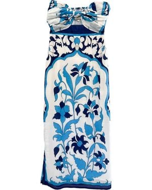 Alicia Bell Bowie Strapless Maxi Cover-Up Sundress - Blue