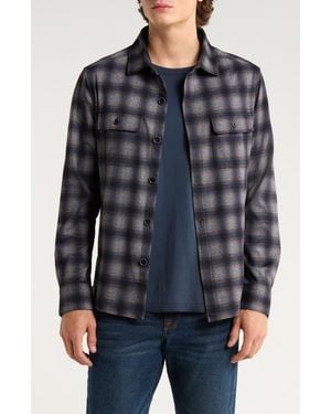 Robert Barakett Kaleb Plaid Overshirt - Black