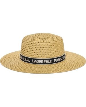 KARL LAGERFELD St Tropez Straw Sunhat - Natural