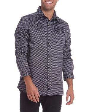 PINOPORTE Button Front Shirt - Gray