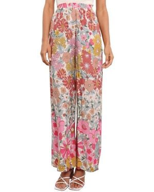 Petal & Pup Hart High Waist Wide Leg Pant - Red
