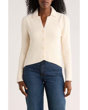DKNY Johnny Collar Cardigan - Blue