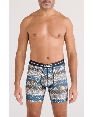 Saxx Underwear Co. Volt Breathable Sim Fit Mesh Boxer Briefs - Blue