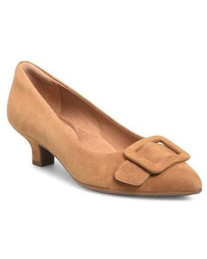 Söfft Sadie Pointed Toe Kitten Heel Pump - Brown