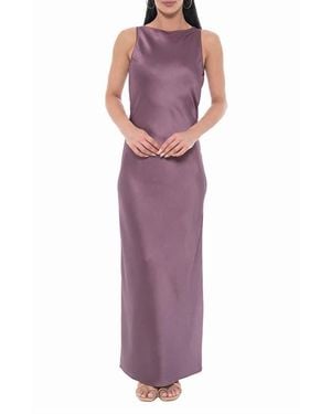 Marina Satin Maxi Dress - Purple