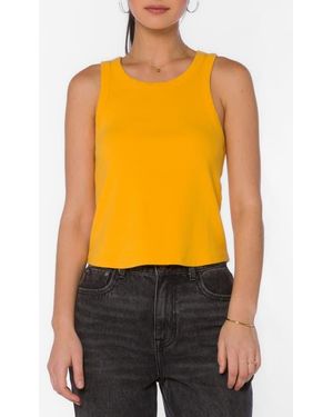 Velvet Heart Stretch Cotton Ribbed Tank - Orange