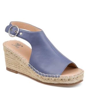 Journee Collection Journee Crew Espadrille Wedge Sandal - Blue