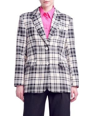 English Factory Plaid Blazer - Blue