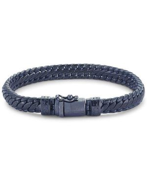 Samuel B. Rhodium Chain Bracelet - Blue