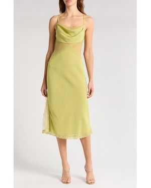 Wishlist Lace Slip Dress - Yellow