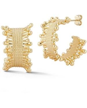 Chloe and Madison Bold Hoop Earrings - Metallic