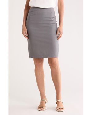 Theory Joanie Wool Blend Pencil Skirt - Gray