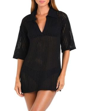 Sunshine 79 Resort Open Stitch Cover-Up Tunic - Black