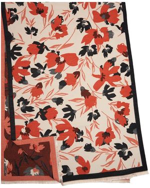 Saachi Floral Reversible Scarf - Red