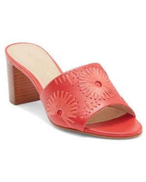 Jack Rogers Susie Raffia Stitched Slide Sandal - Red