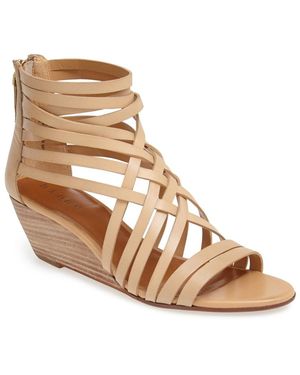 Hinge Neta Leather Wedge Sandal - Multicolor
