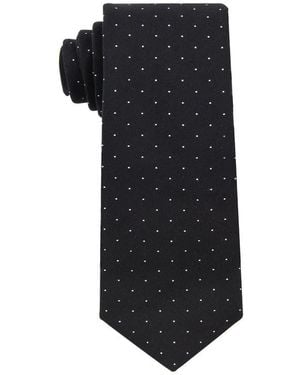 Con.struct Dot Print Cotton Tie - Black