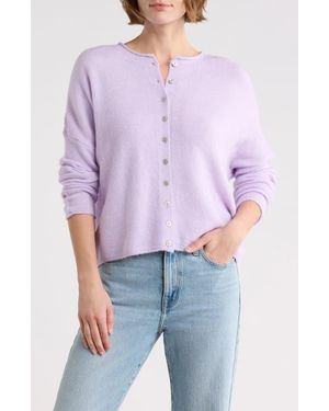 Cece Roll Neck Cardigan - Purple