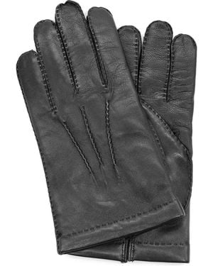 Portolano Cashmere Lined Handsewn Corded Gloves - Gray