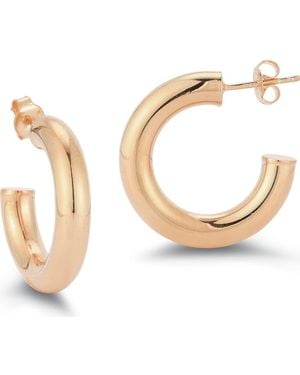Glaze Jewelry Tube Hoop Earrings - White