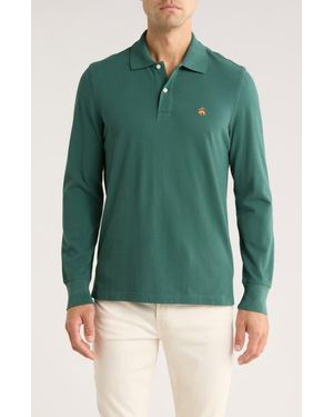 Brooks Brothers Long Sleeve Cotton Polo - Green