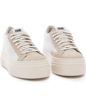 P448 Thea High Top Sneaker - White