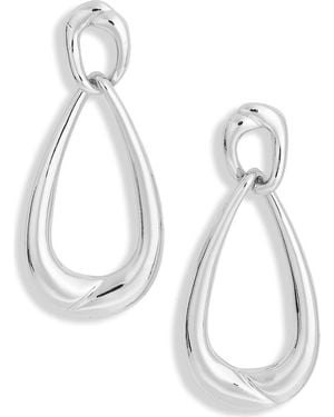 Nordstrom Rack Elongated Teardrop Drop Earrings - Metallic