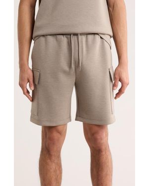 Truth Scuba Knit Interlock Cargo Shorts - Natural