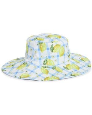 BCBGMAXAZRIA Reversible Wide Brim Bucket Hat - Blue