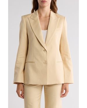 Twp Husband Peak Lapel Blazer - Natural