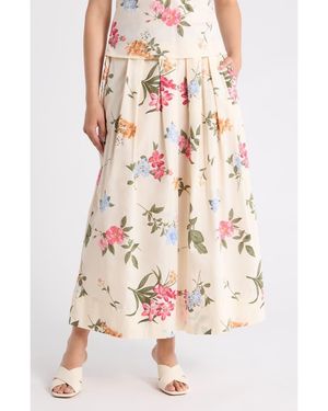 Ellen Tracy Cotton Poplin Maxi Skirt - Pink