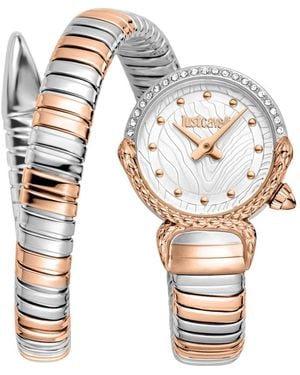 Just Cavalli Radiosa Snake Wraparound Bracelet Watch, 22Mm - Multicolor