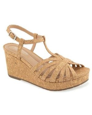Kenneth Cole Capci Platform Wedge Sandal - Natural