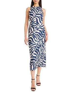 Donna Morgan Print Sleeveless Maxi Dress - Blue