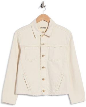 L'Agence Janelle Slim Raw Hem Jacket - Natural