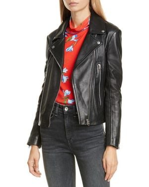 Rag & Bone Mack Leather Moto Jacket - Multicolor