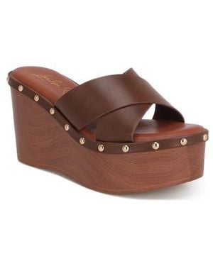 LONDON RAG Ciriya Wedge Sandal - Brown
