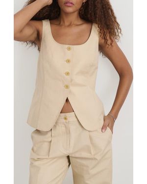 Alex Mill Gabby Linen & Cotton Vest - Natural