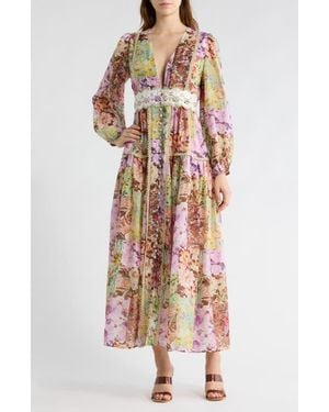 Love By Design Anna Long Sleeve Button Front Maxi Dress - White