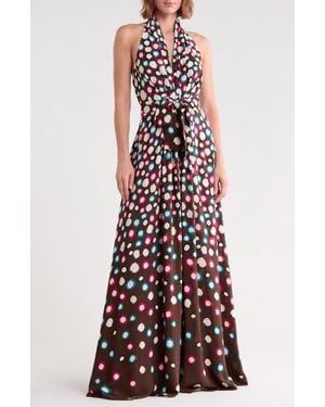 Diane von Furstenberg Callie Halter Maxi Dress - Multicolor