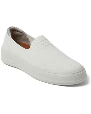 Dearfoams Knit Slip-On Sneakers with Stretch Goring - White