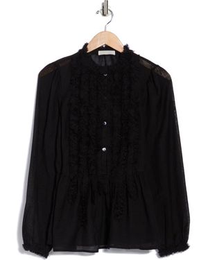Ulla Johnson Cosima Long Sleeve Wool Tunic - Black