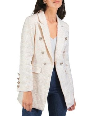 Belle & Bloom Princess Tweed Blazer - White