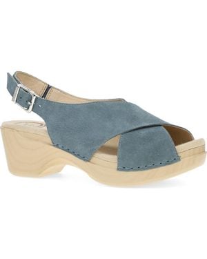 Dansko Sloane Slingback Platform Sandal - Blue